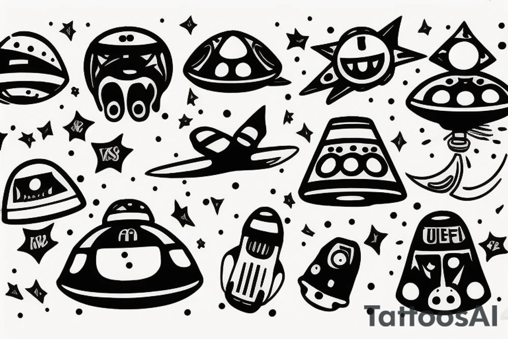 ufo tattoo idea
