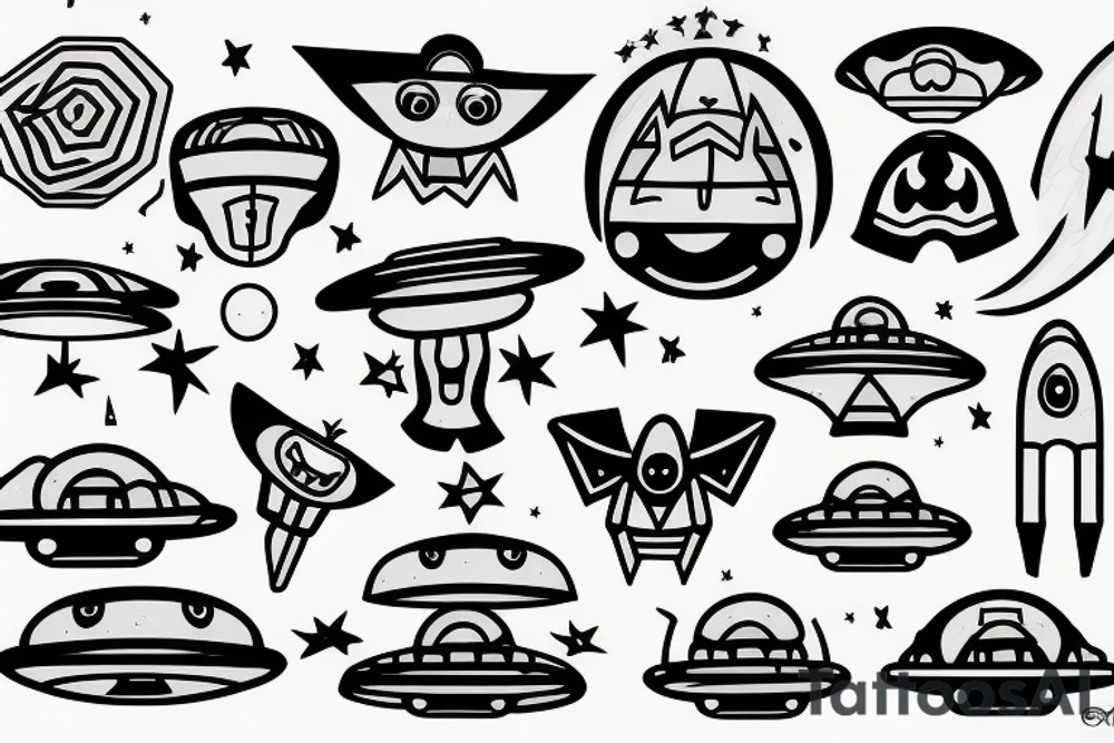 ufo tattoo idea
