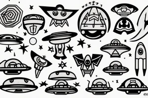 ufo tattoo idea