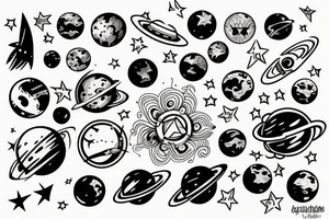 space tattoo idea