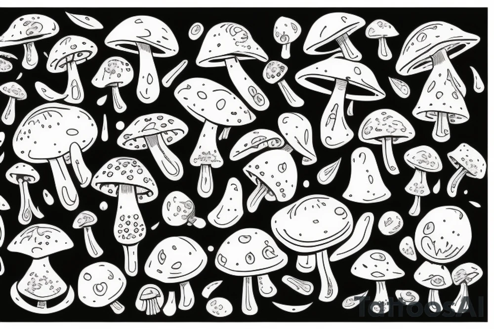 magic mushroom tattoo idea
