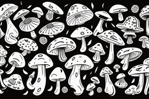 magic mushroom tattoo idea