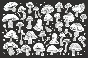 magic mushroom tattoo idea