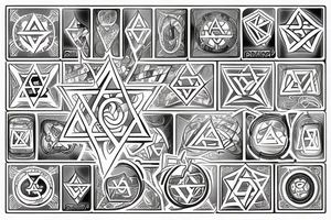 magen david made of steel tattoo idea