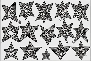 magen david made of steel tattoo idea