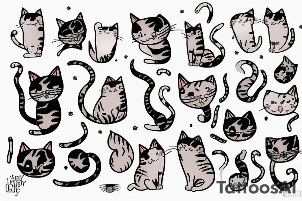 funny cat tattoo idea