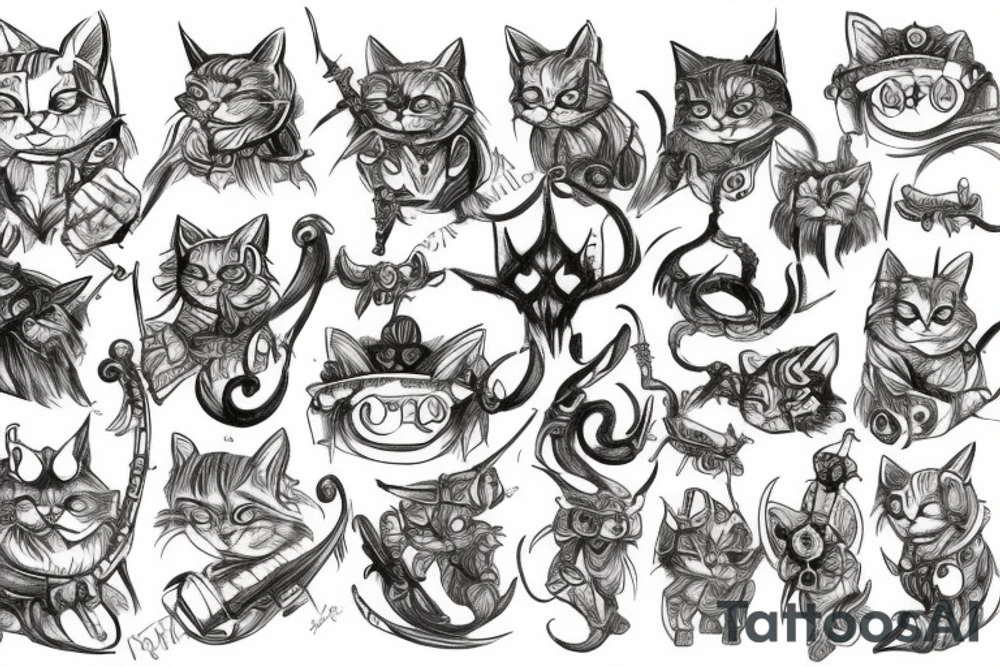 warhammer cat tattoo idea