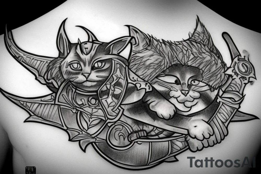 warhammer cat tattoo idea