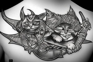 warhammer cat tattoo idea