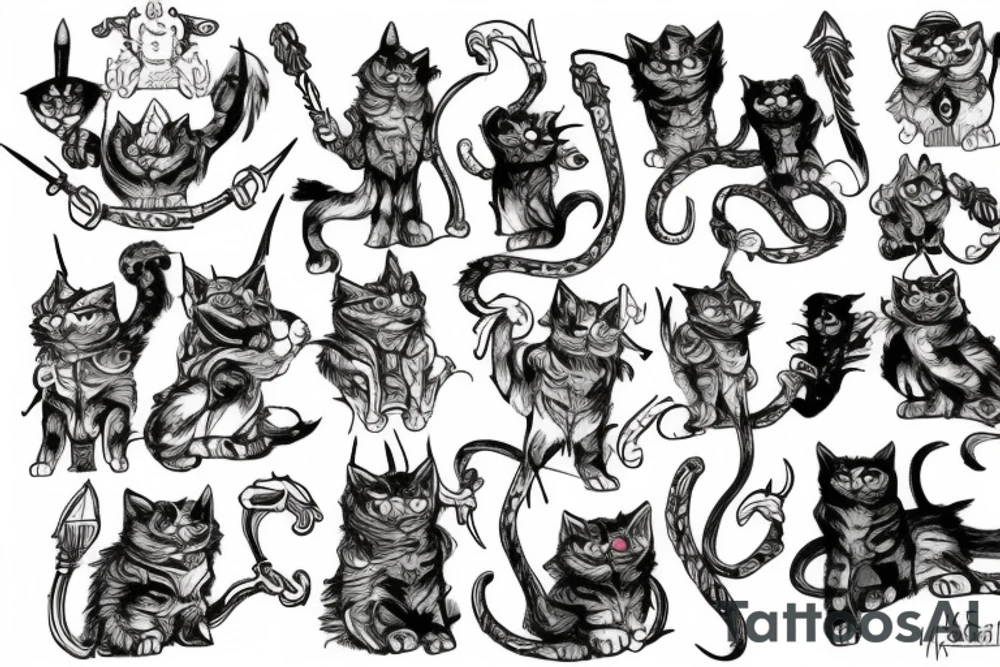 warhammer cat tattoo idea