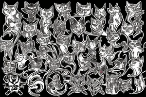 warhammer cat tattoo idea
