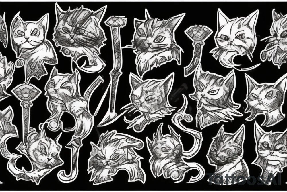 warhammer cat tattoo idea