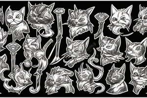 warhammer cat tattoo idea