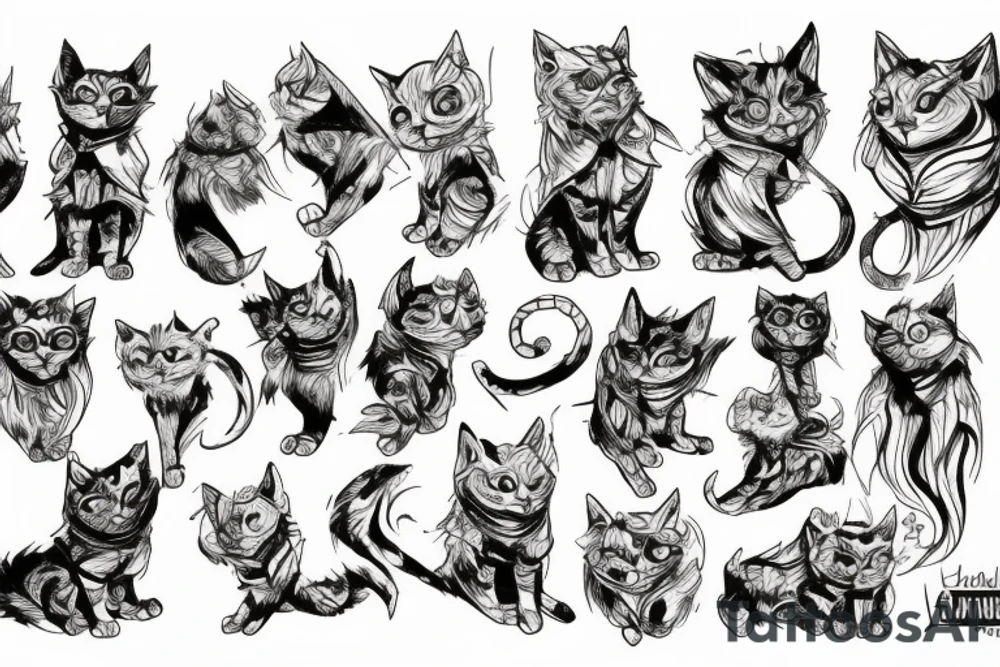 warhammer cat tattoo idea