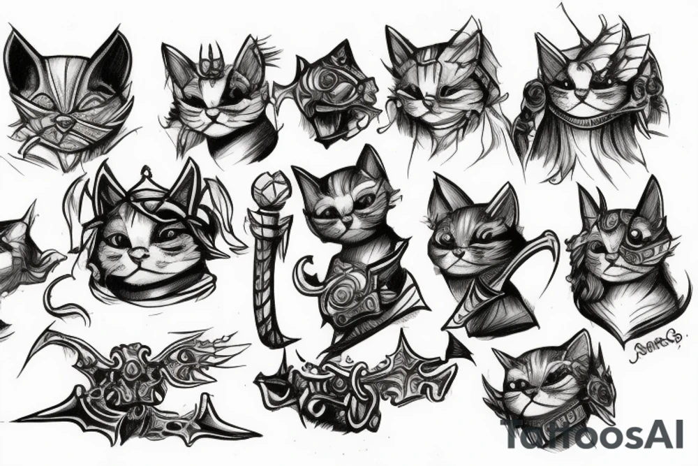 warhammer cat tattoo idea