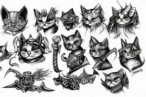 warhammer cat tattoo idea