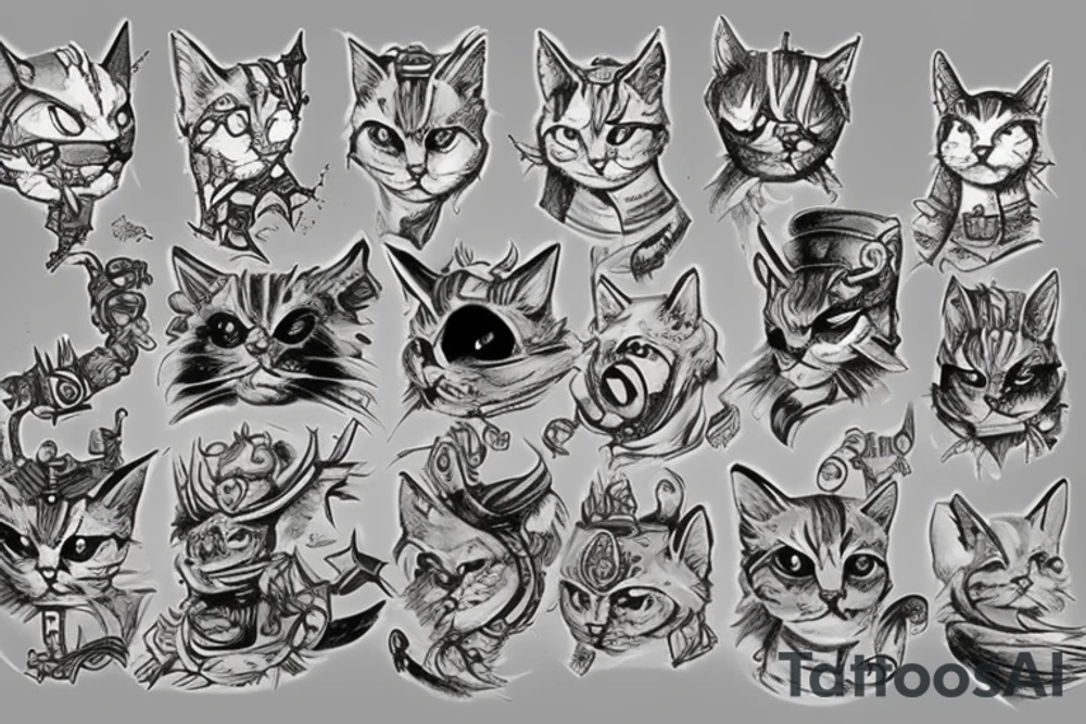 warhammer cat tattoo idea
