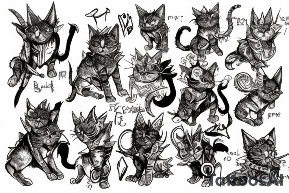 warhammer cat tattoo idea