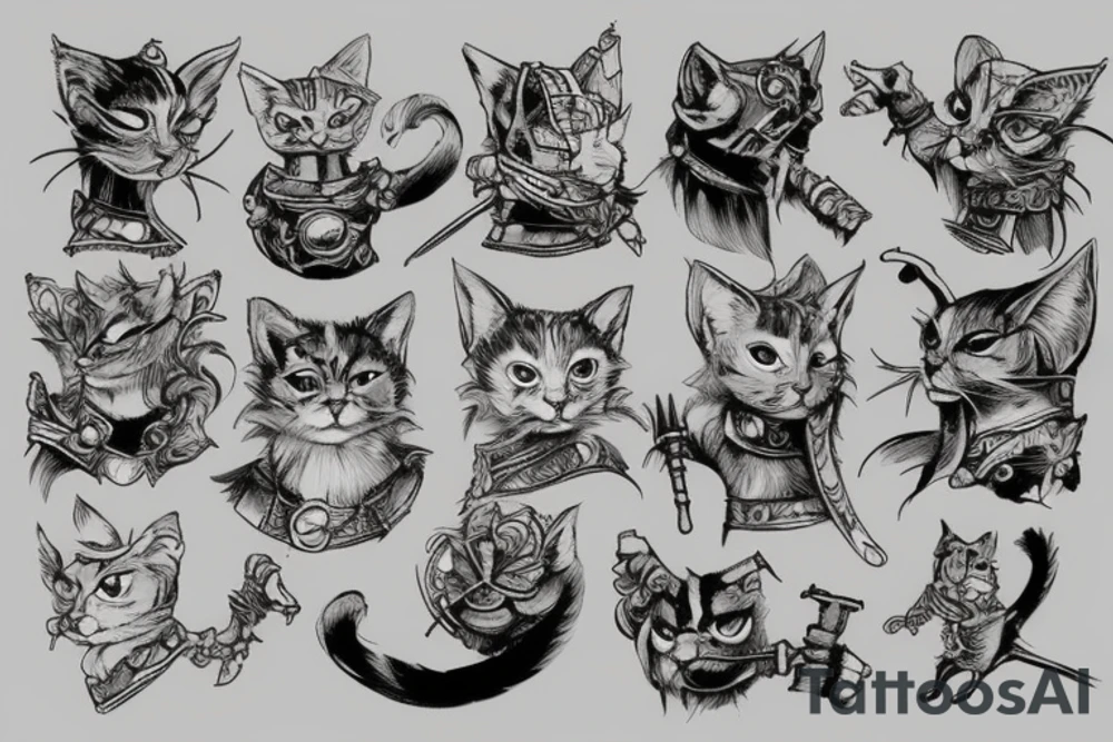 warhammer cat tattoo idea