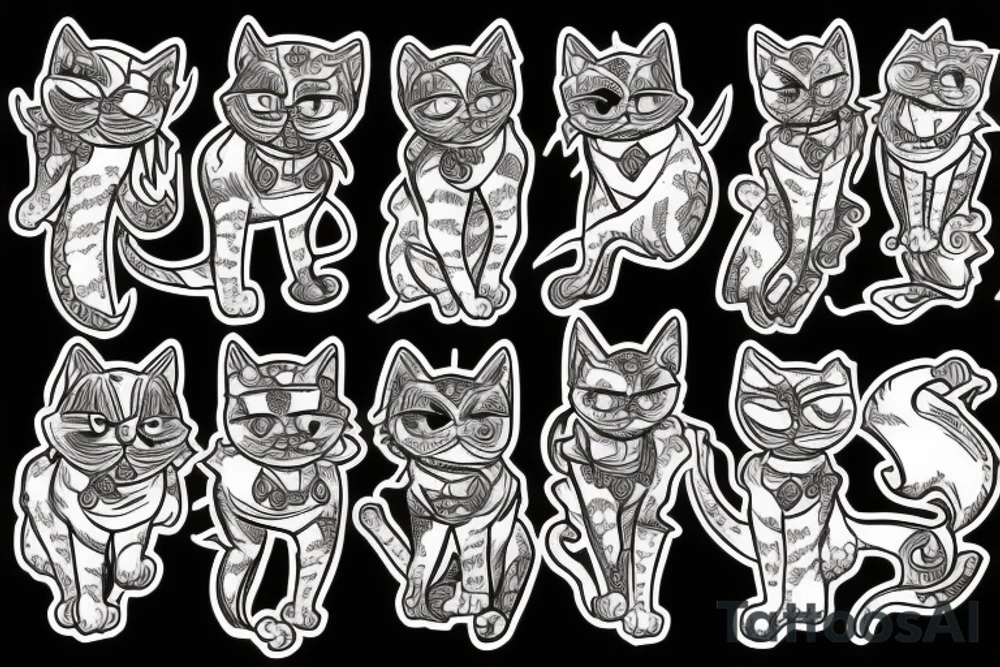 warhammer cat tattoo idea