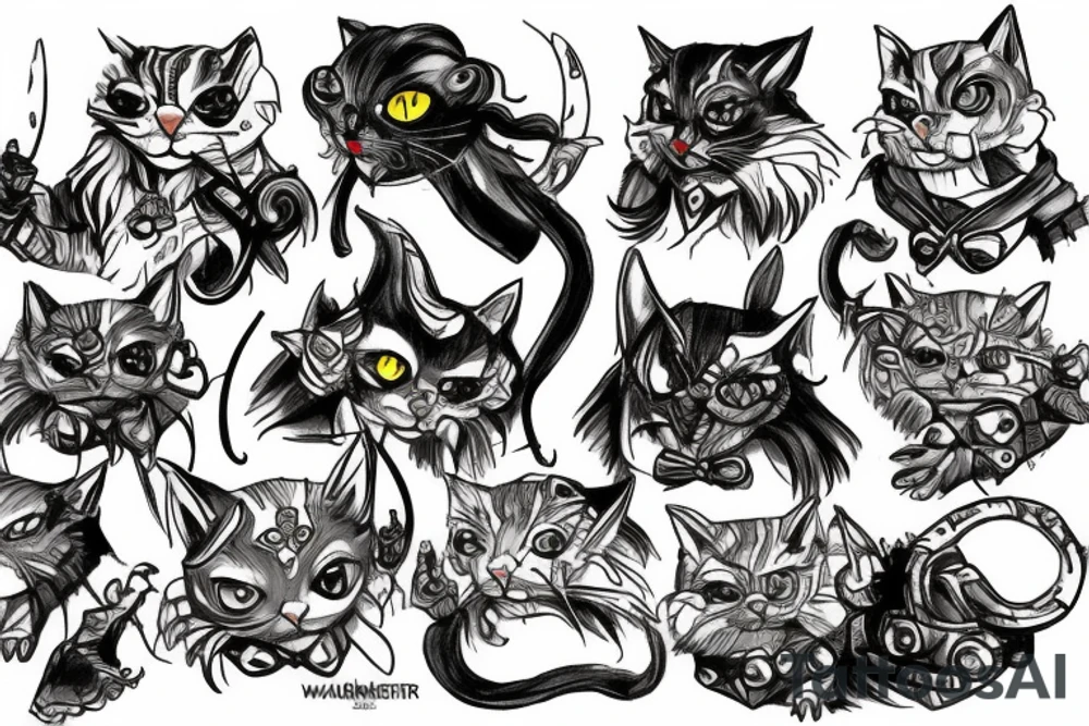 warhammer cat tattoo idea