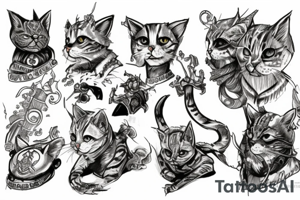 warhammer cat tattoo idea