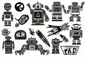robot tattoo idea