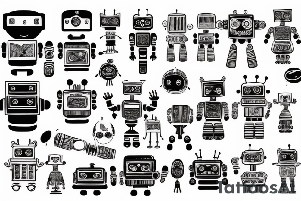 robot tattoo idea