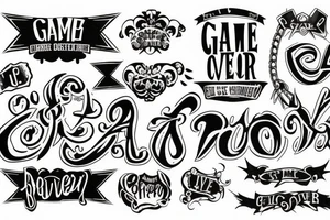 game over tattoo idea