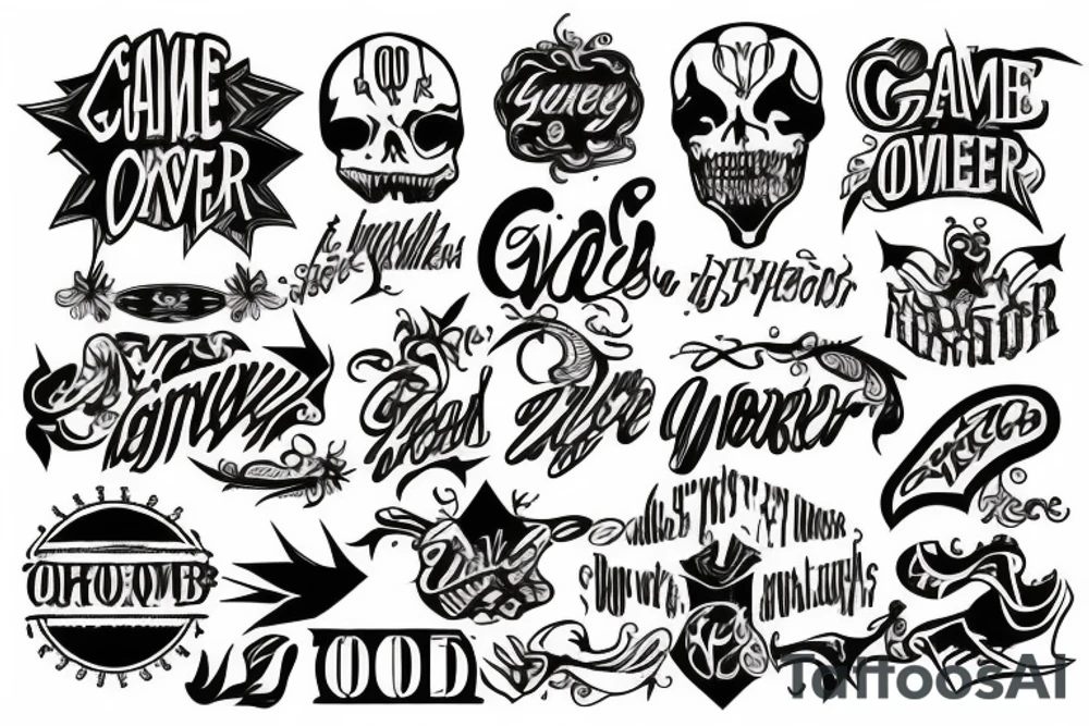 game over tattoo idea