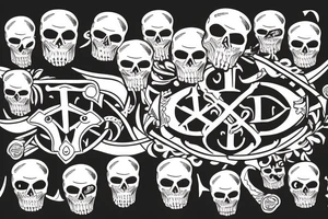skull and bones tattoo idea