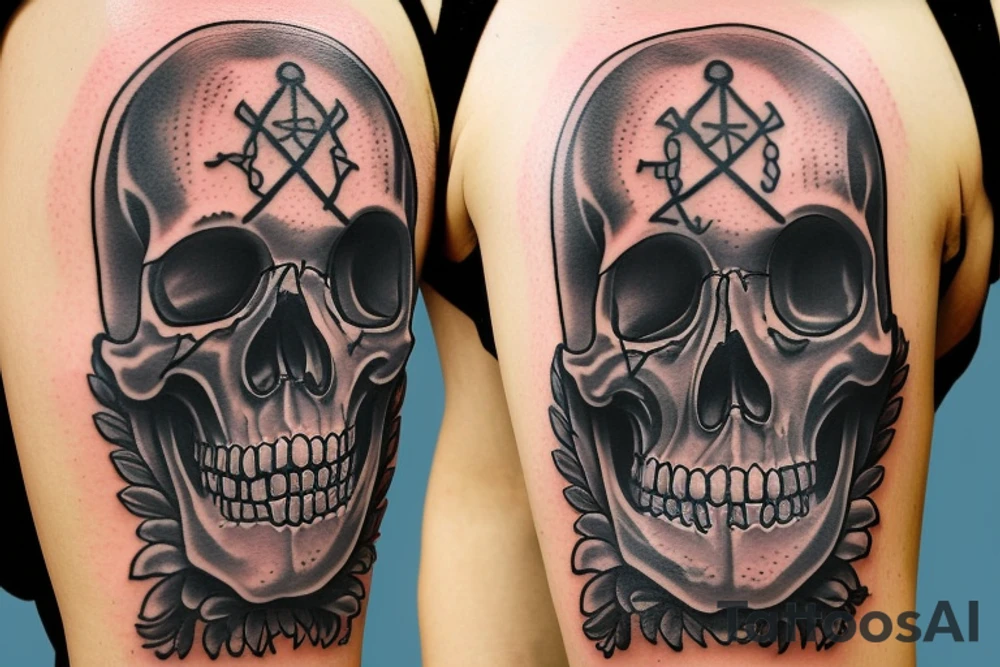 skull and bones tattoo idea