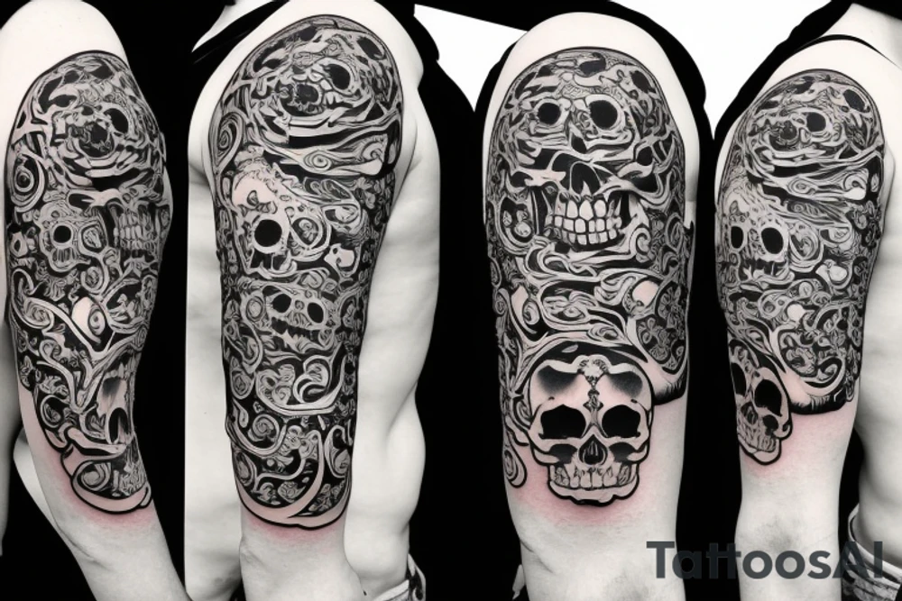 skull and bones tattoo idea