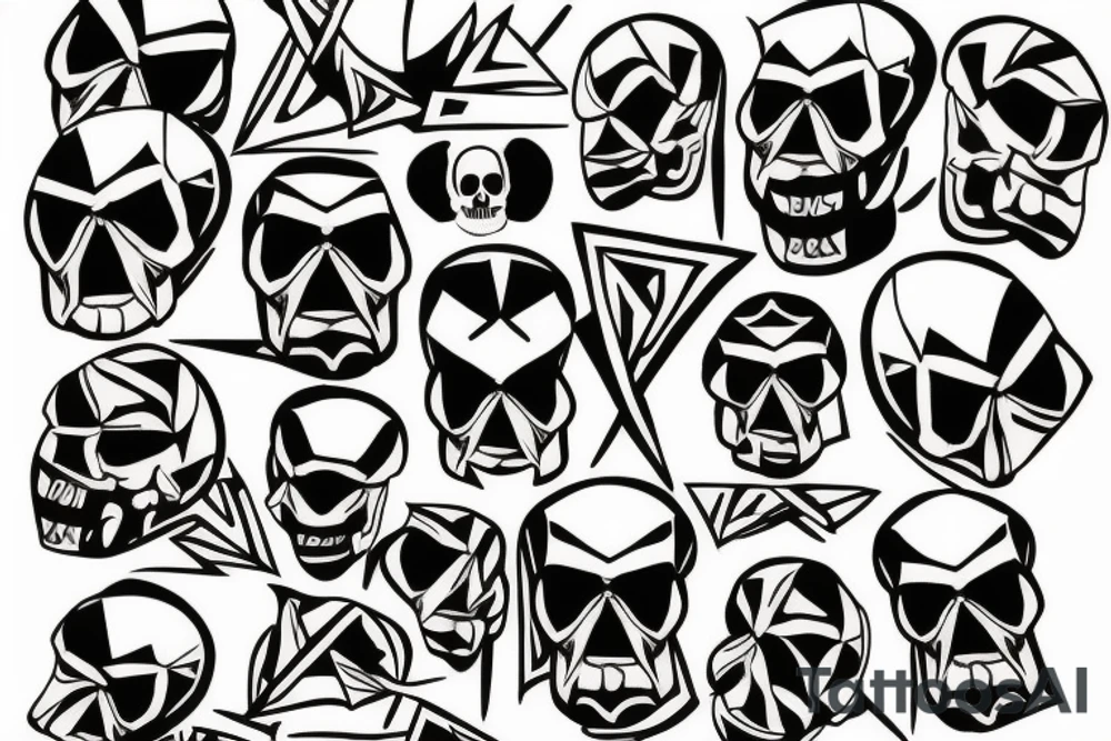 skull and bones tattoo idea
