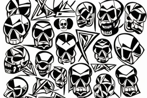skull and bones tattoo idea