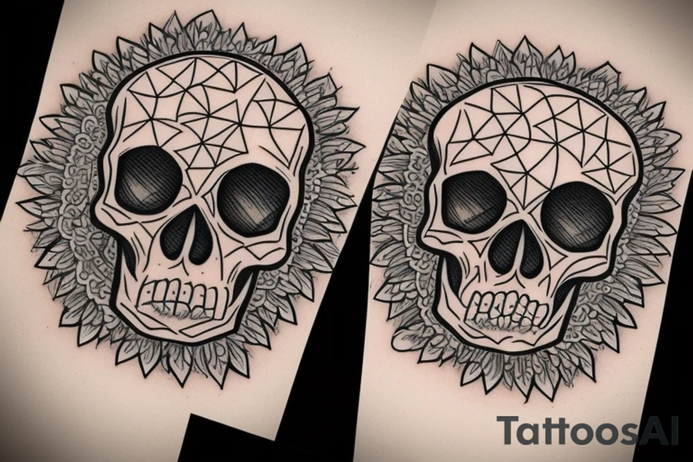 skull and bones tattoo idea