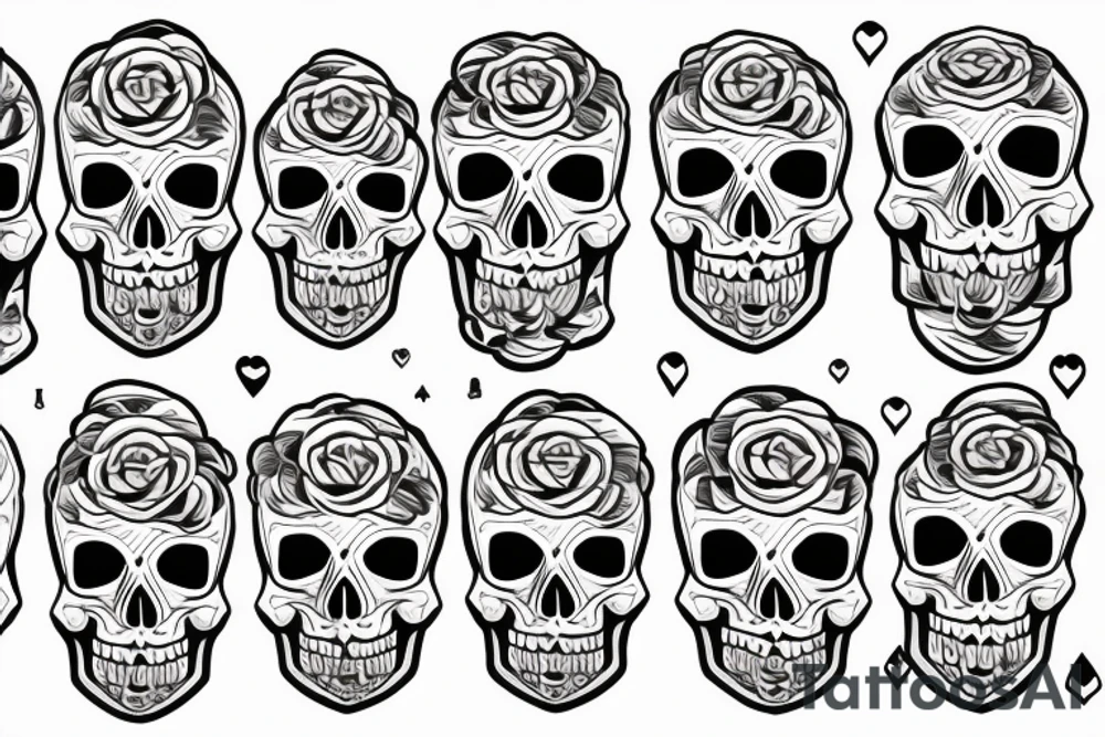 skull and bones tattoo idea