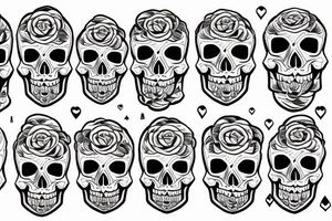 skull and bones tattoo idea