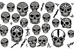 skull and bones tattoo idea