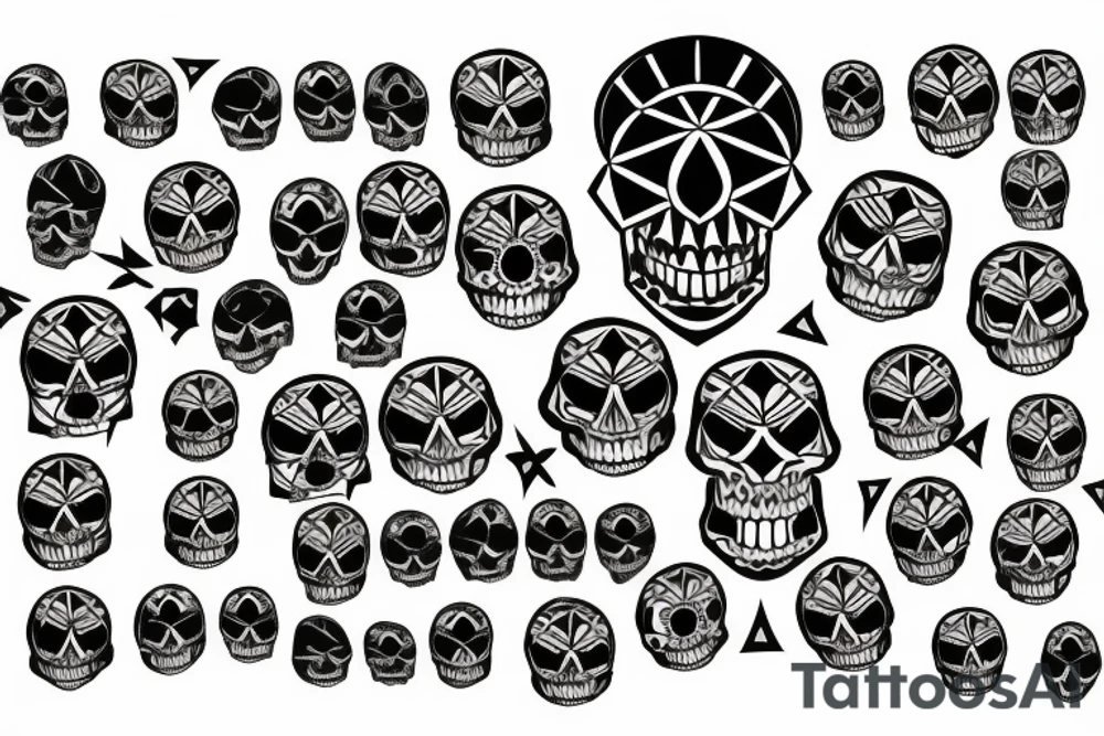 skull and bones tattoo idea