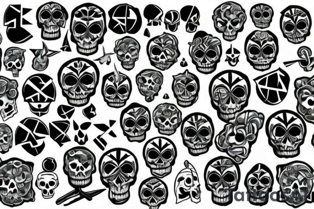 skull and bones tattoo idea