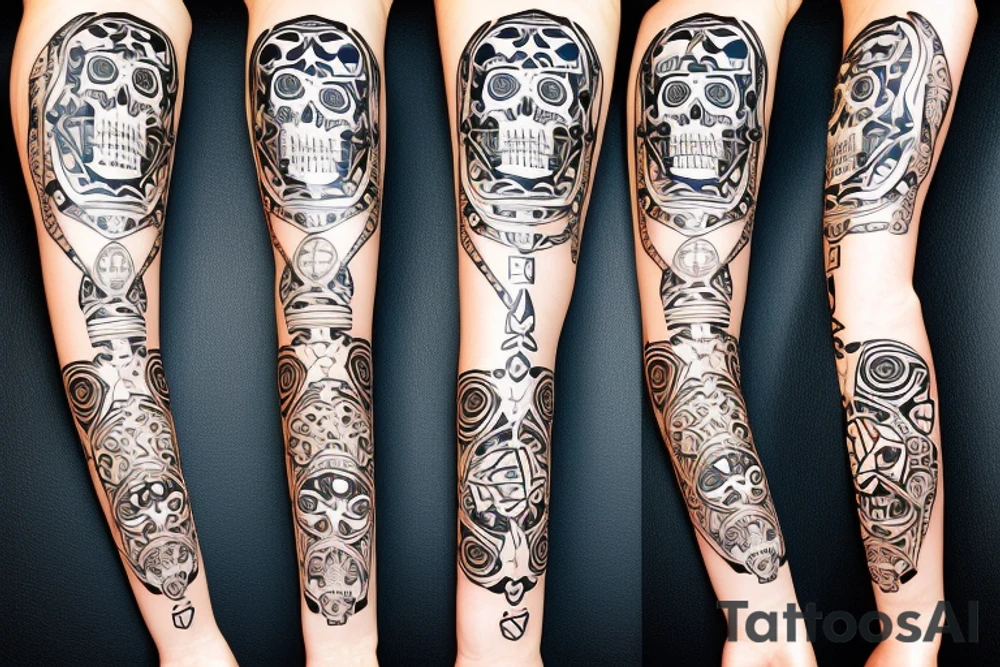 skull and bones tattoo idea