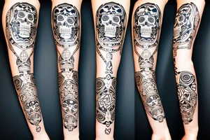 skull and bones tattoo idea
