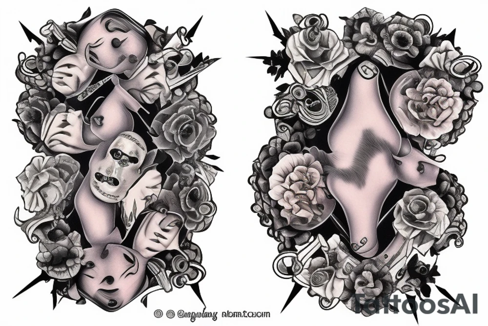sibling, gemini, twins tattoo idea