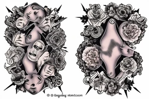 sibling, gemini, twins tattoo idea
