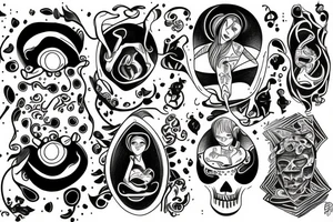sibling, gemini, twins tattoo idea