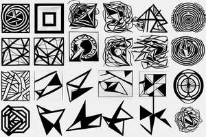 geometrical representation of a black hole tattoo idea