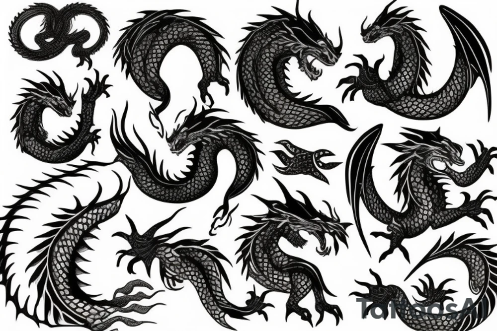 dragon scale tattoo idea