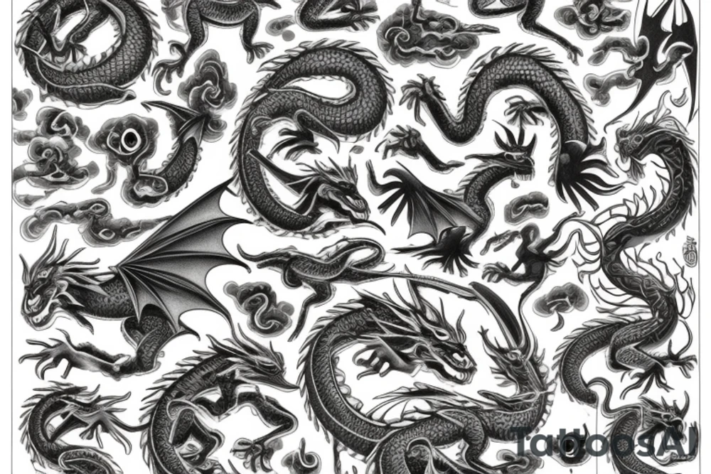 dragon scale tattoo idea