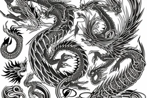 Anime dragon scale tattoo idea